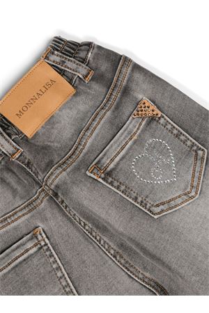 jeans in cotone grigio MONNALISA KIDS | 19D40640200050